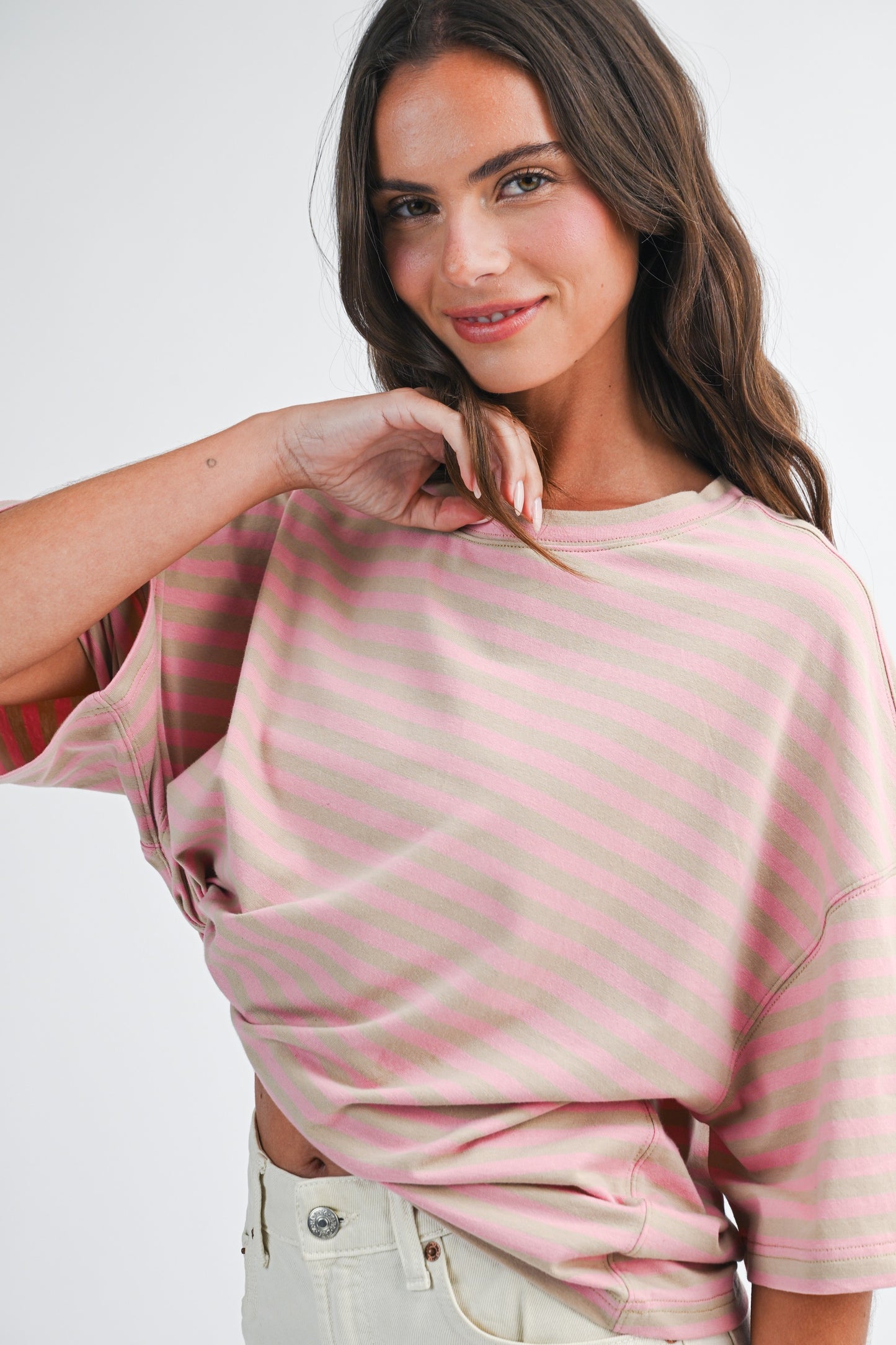 Oversized Stripe Boyfriend Tee