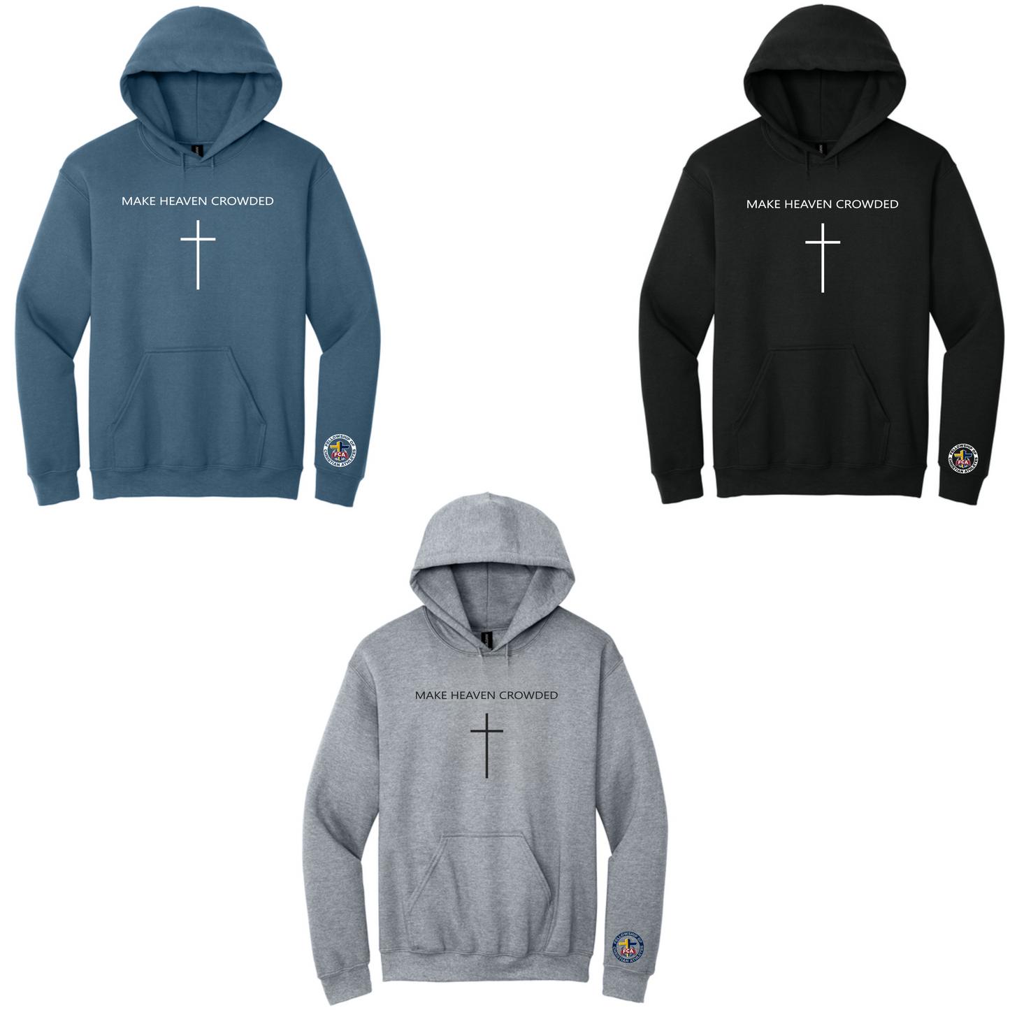 Gildan 18500-Make Heaven Crowded-HOODED SWEATSHIRT