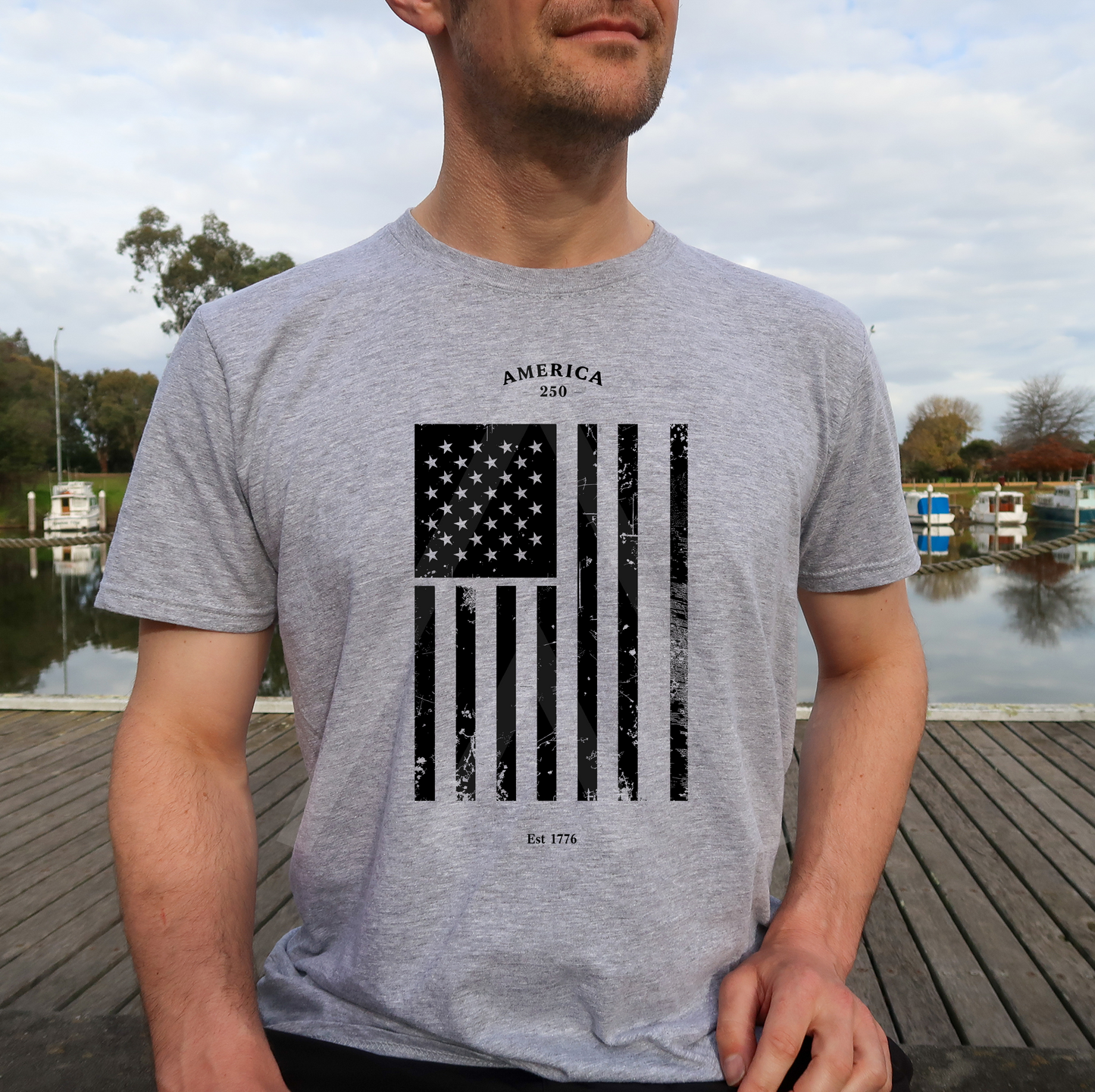 America 250 Flag Distressed