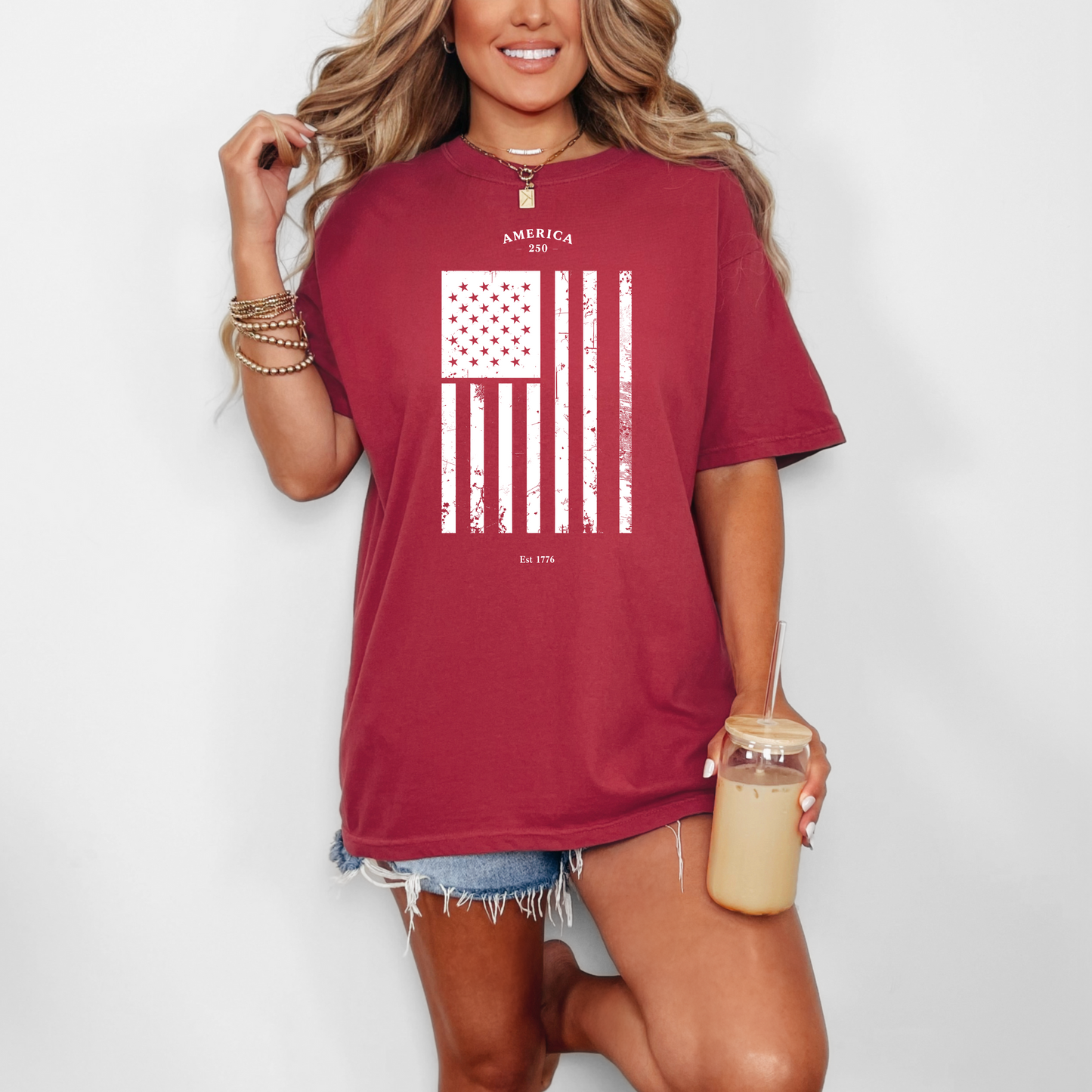 America 250 Flag Distressed