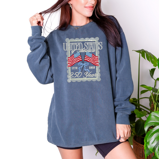America 250 Year Stamp Sweatshirt