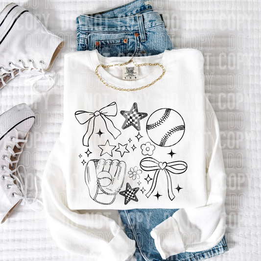 Baseball Doodle Sweatshirt