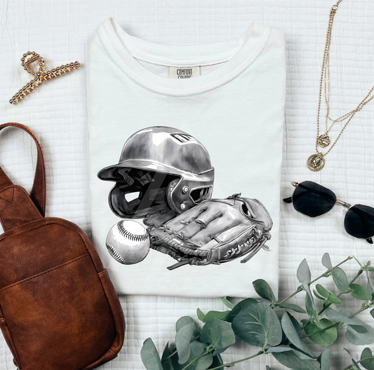 Baseball Helmet Glove Ball