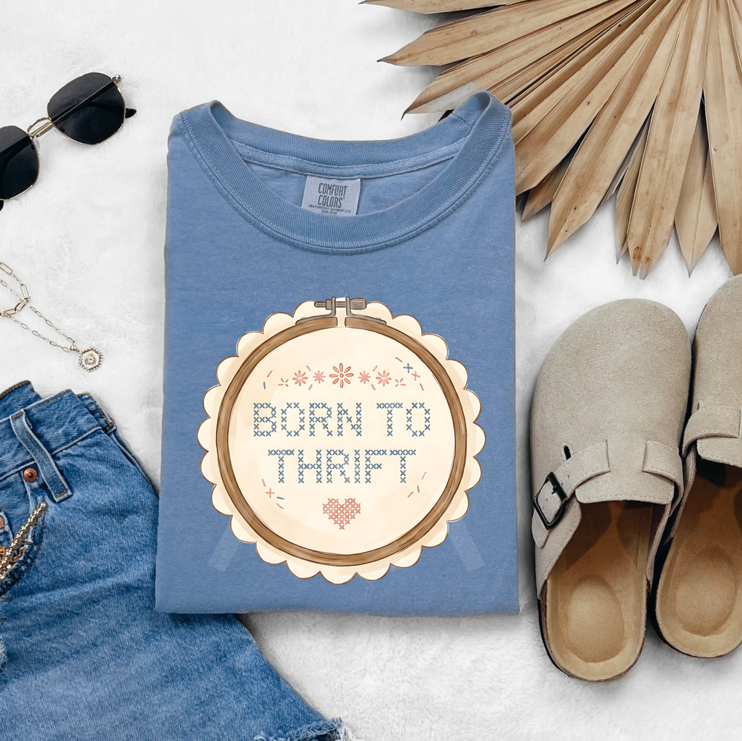 Born To Thrift Cross Stitch