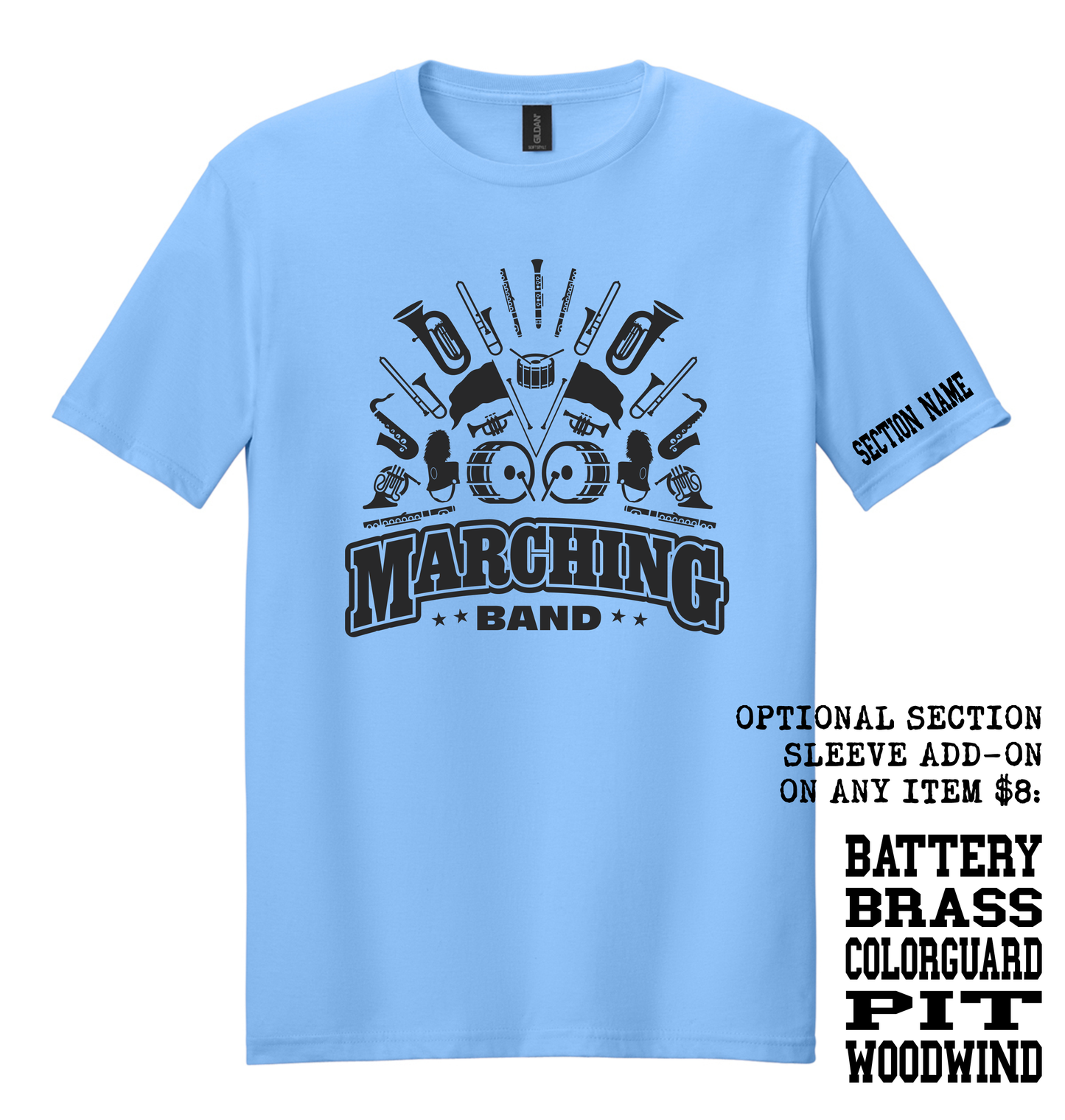 Marching Band - 64000 Gildan Softstyle Tee