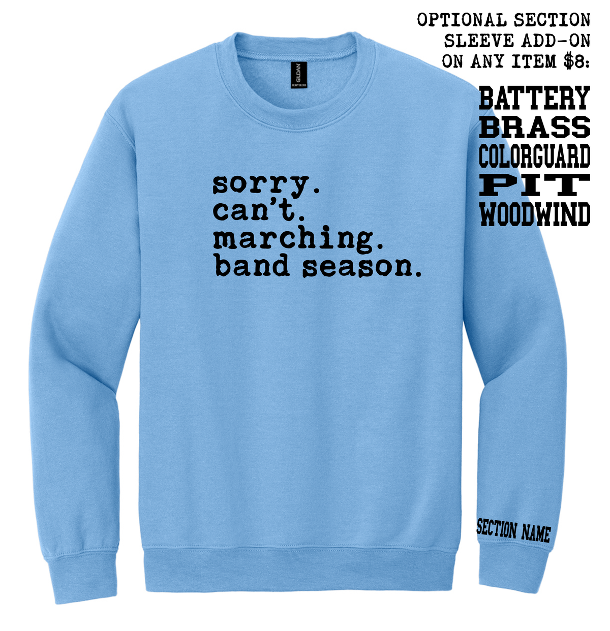 Sorry. Can't. - 18000 Gildan SS Crew