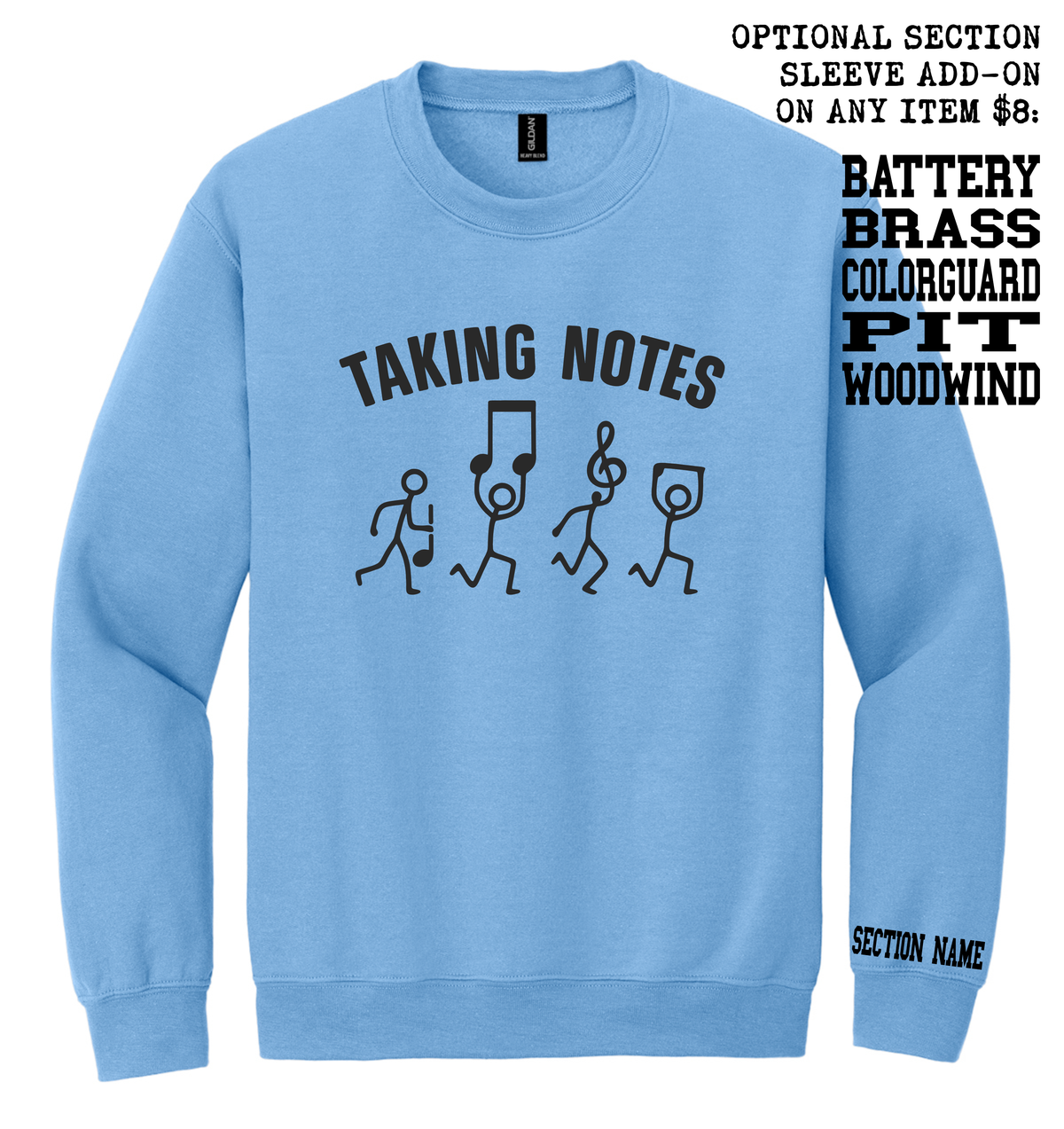 Taking Notes - 18000 Gildan SS Crew