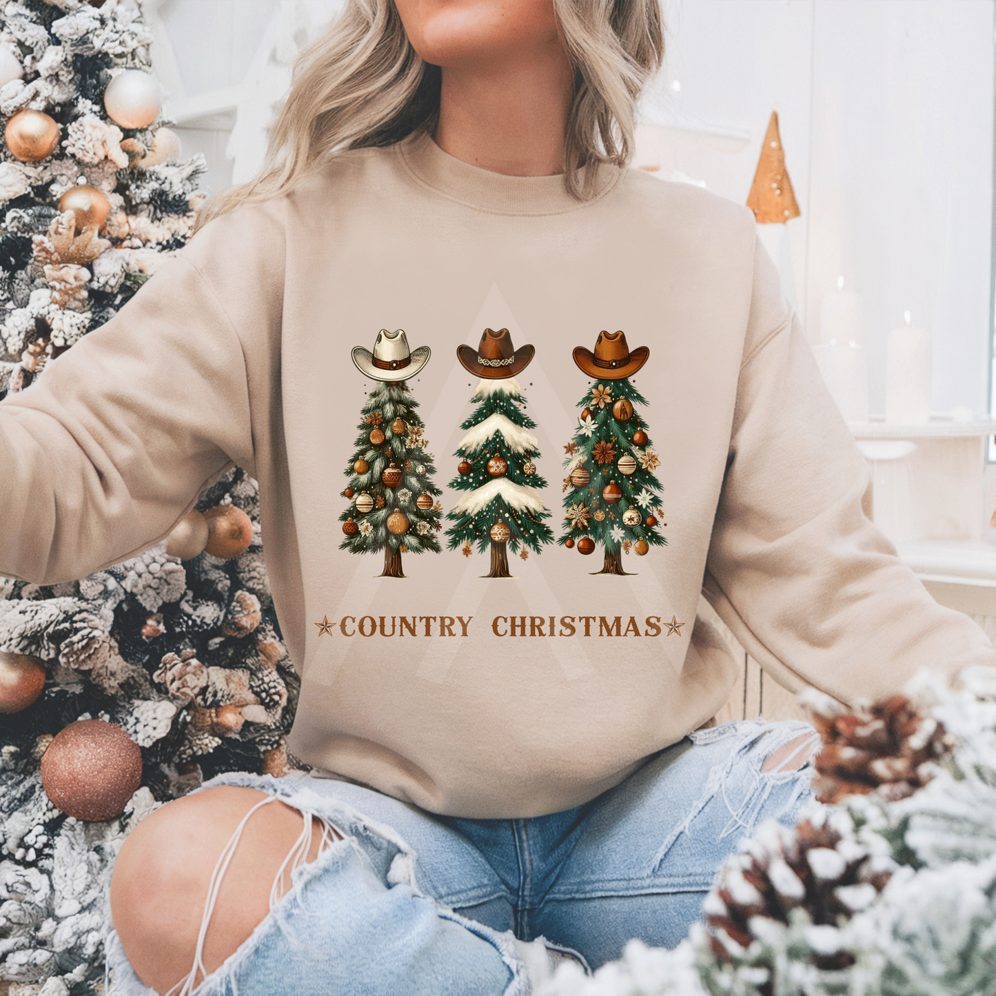 Country Christmas Trees Sweatshirt