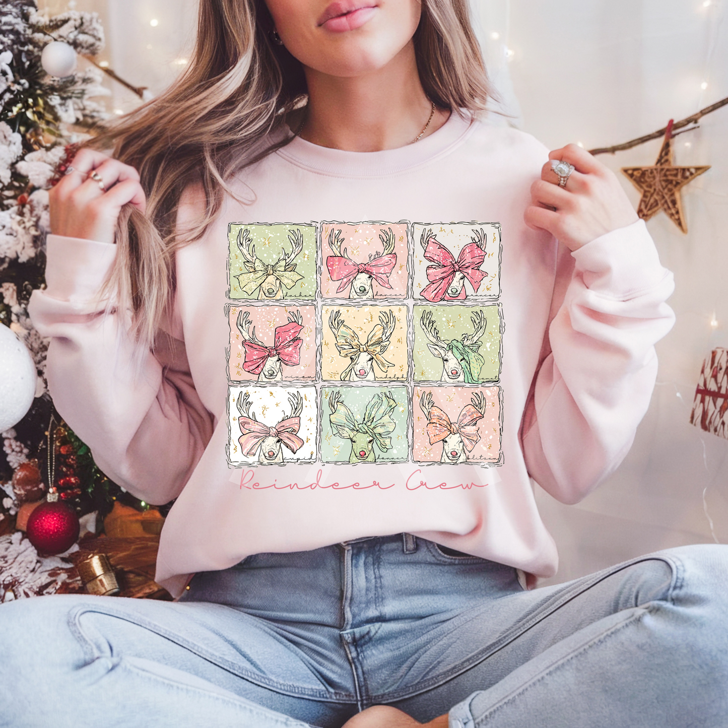 Cute Reindeer Crew Sweatshirt