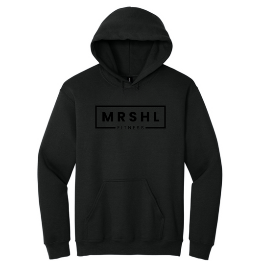 Gildan 18500-MRSHL Fitness-Hoodie- Black Tone on Tone