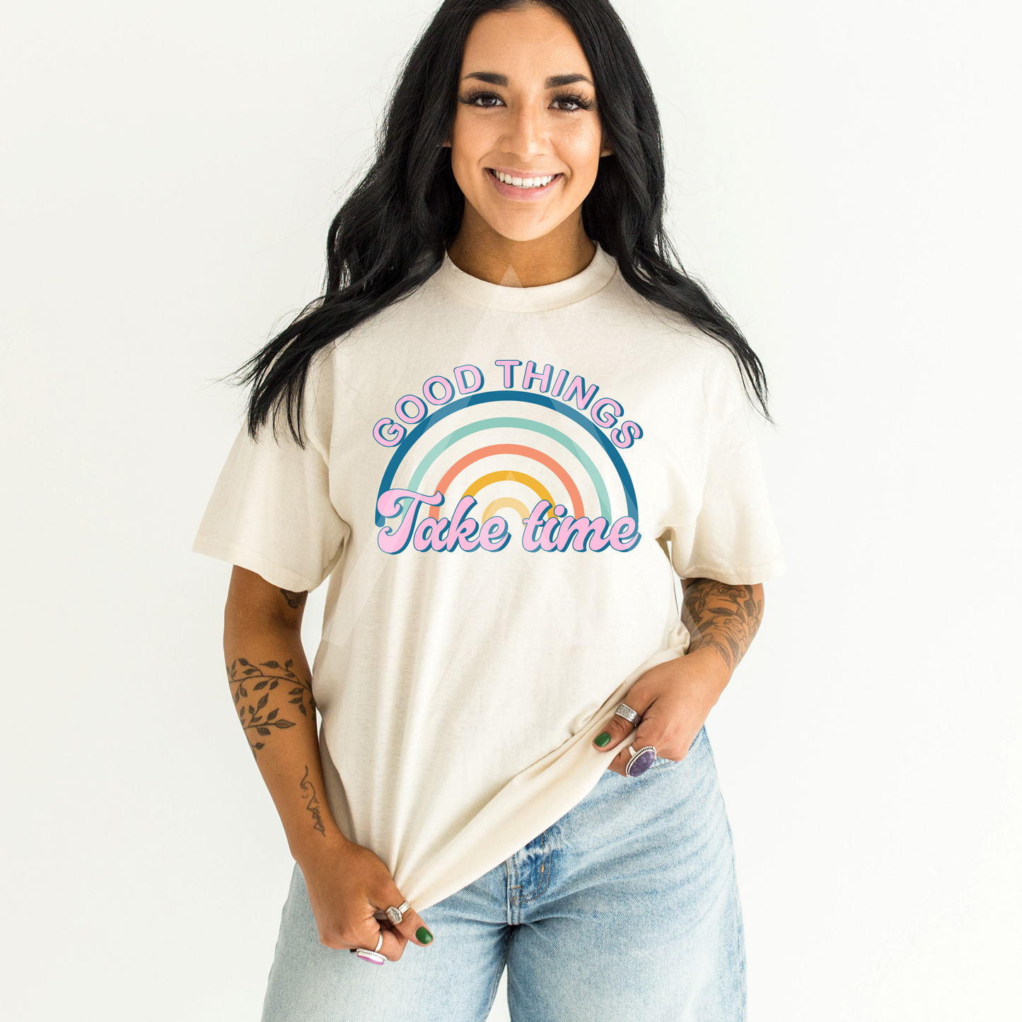 Good Things Take Time Rainbow