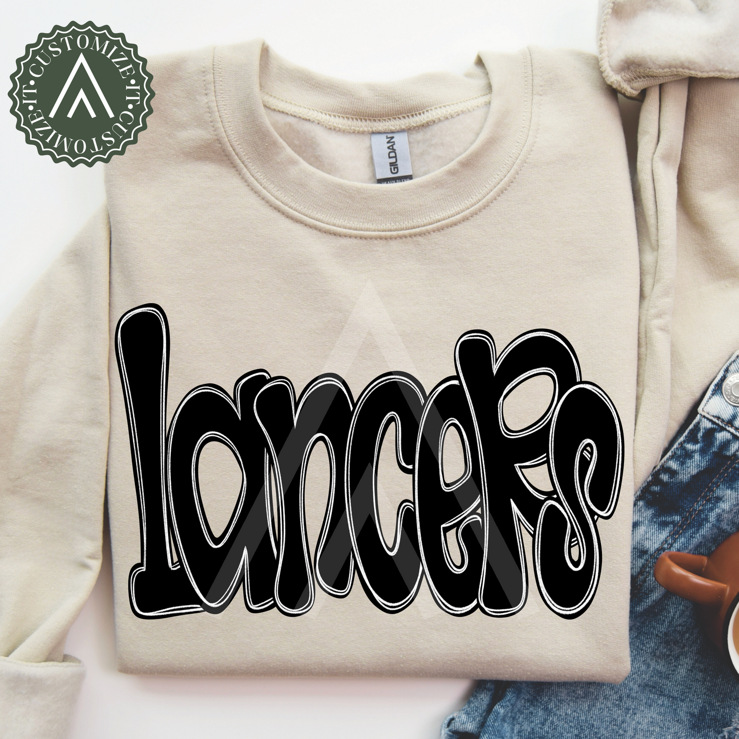 Funky Doodles Mascot Sweatshirt- Lancer