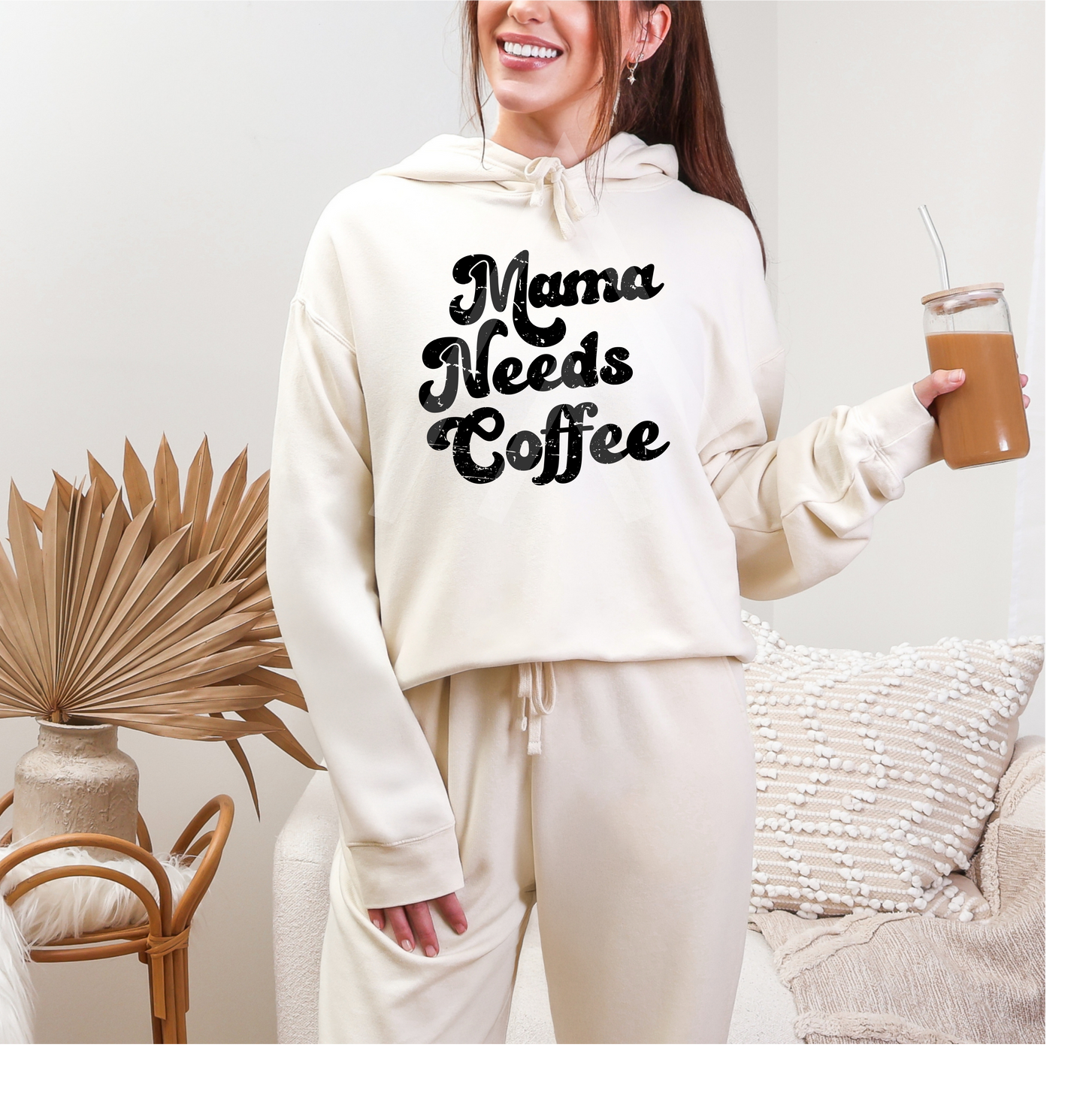 Mama Needs Coffee Distressed Sweatshirt