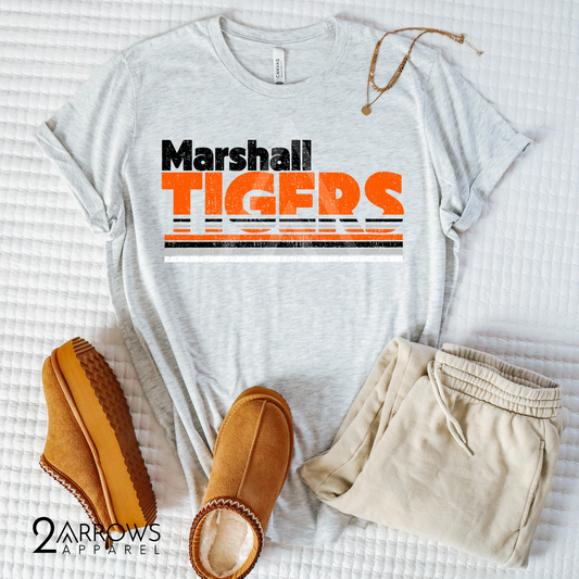 Retro Stripe Mascot- Tigers