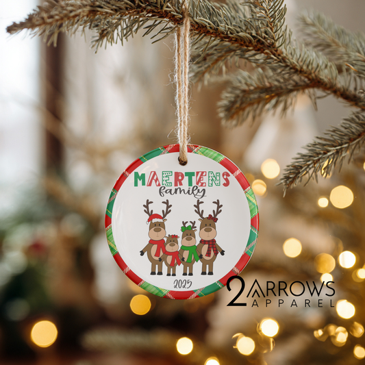 Reindeer Family Ornament 2025
