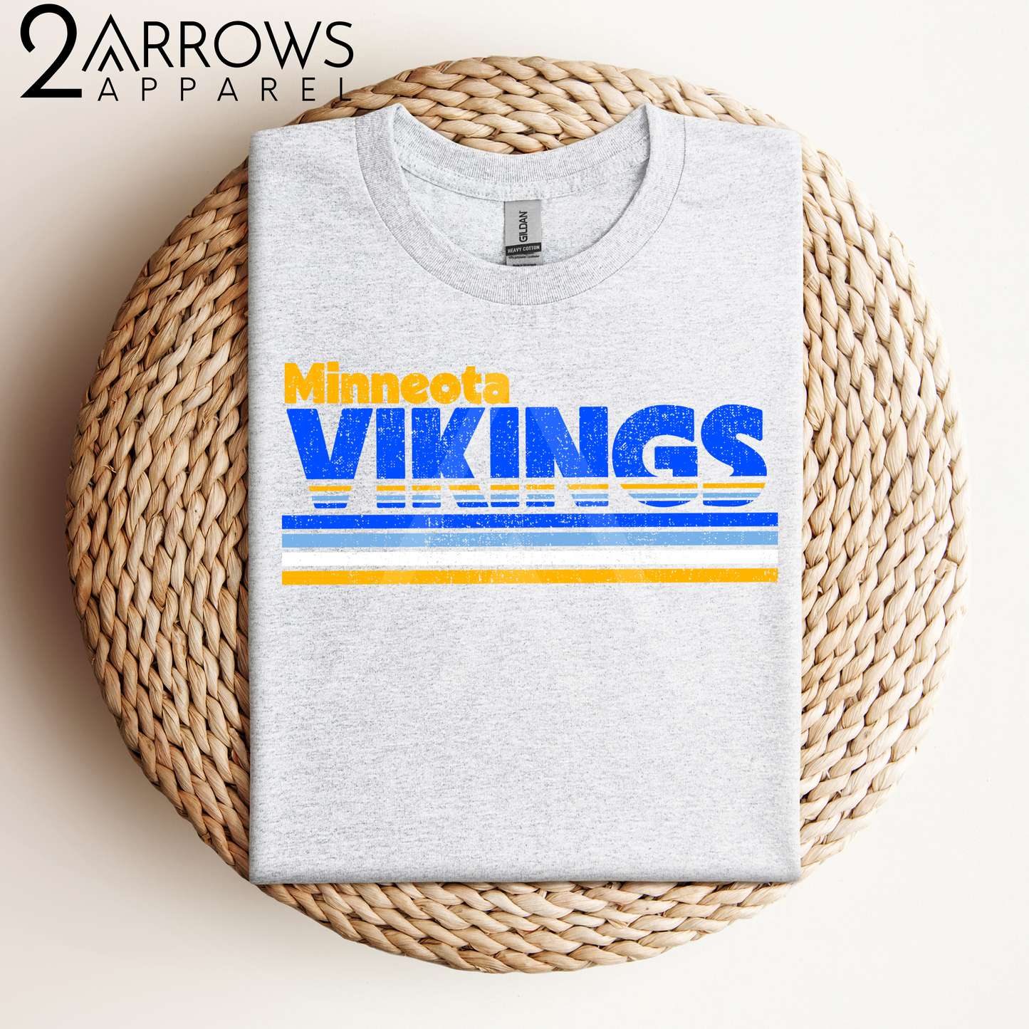 Retro Stripe Mascot-Vikings