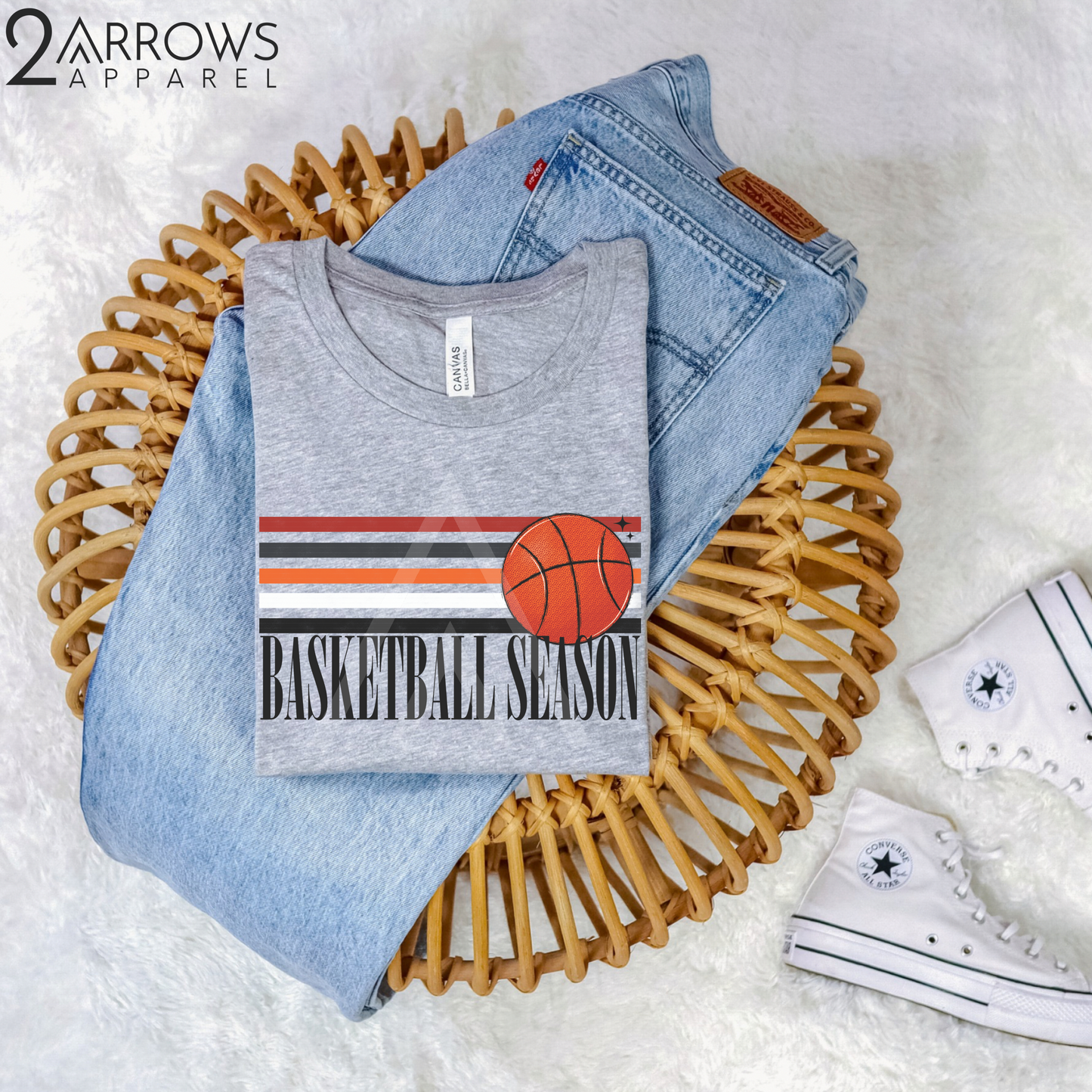 Retro Stripes Basketball Season