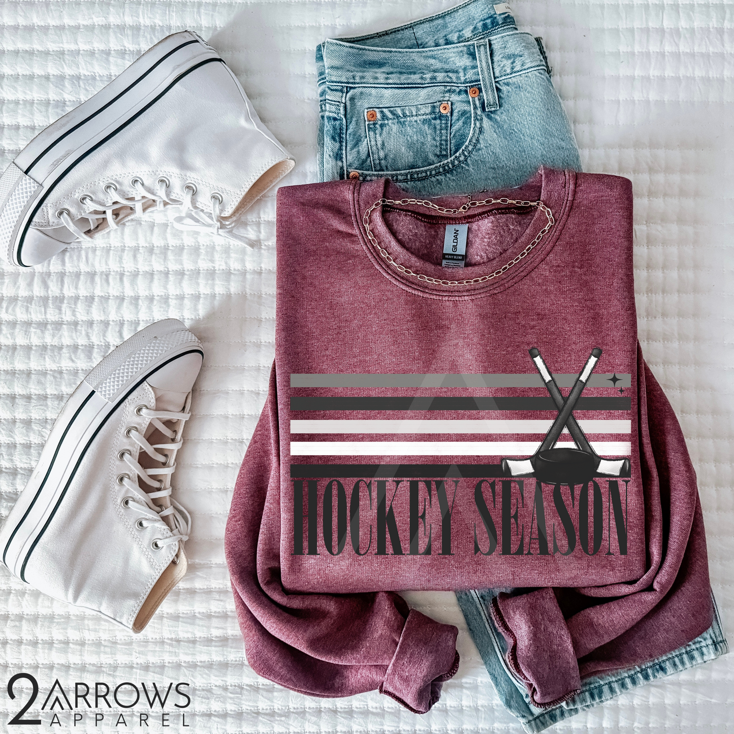 Retro Stripes Hockey Season