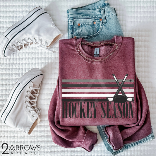 Retro Stripes Hockey Season