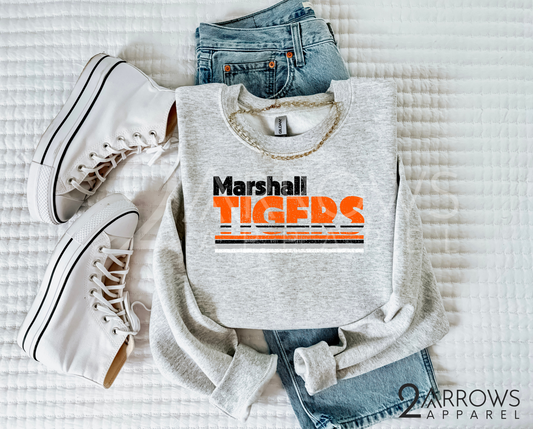 Retro Stripe Mascot-Tigers Sweatshirt