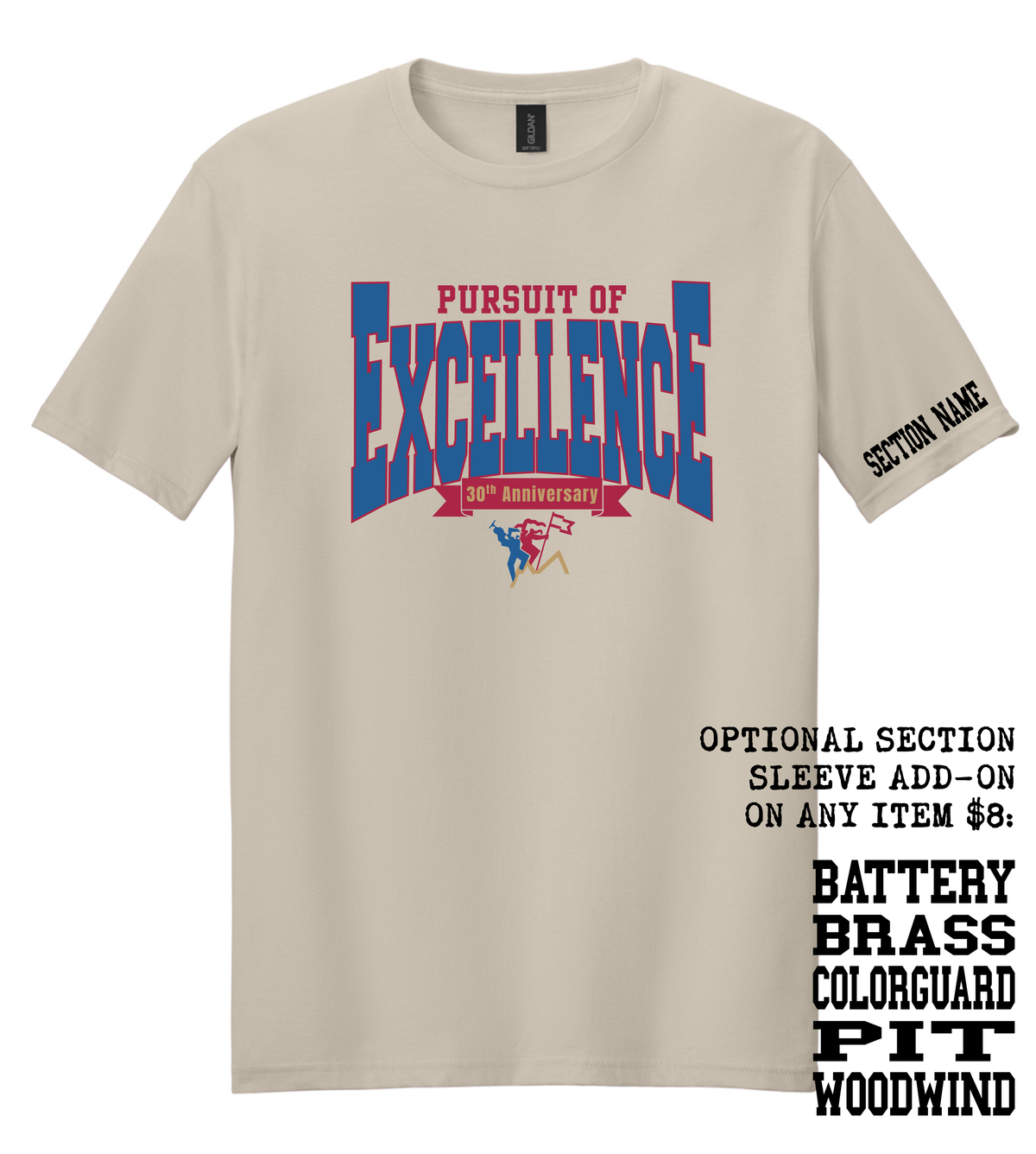 Pursuit of Excellence- 64000 Gildan Softstyle Tee