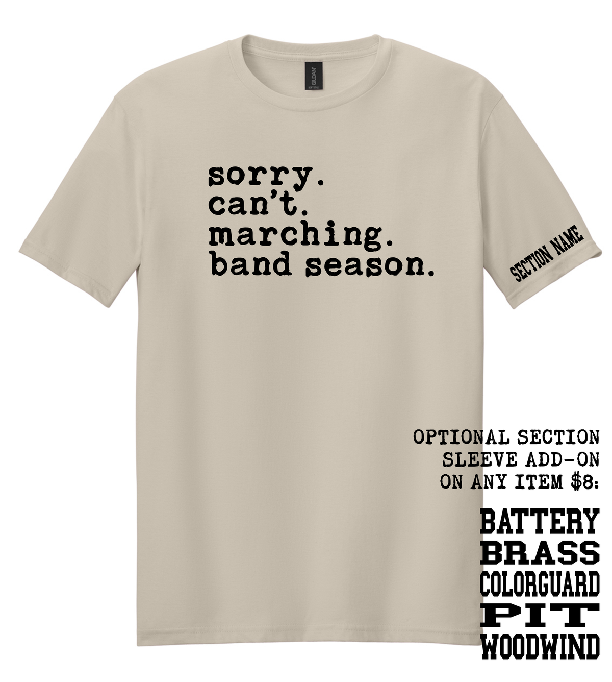 Sorry. Can't. - 64000 Gildan Softstyle Tee