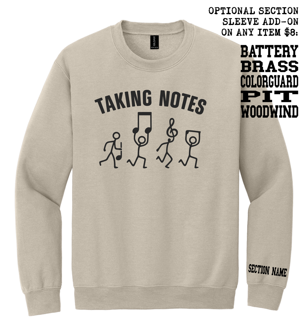 Taking Notes - 18000 Gildan SS Crew