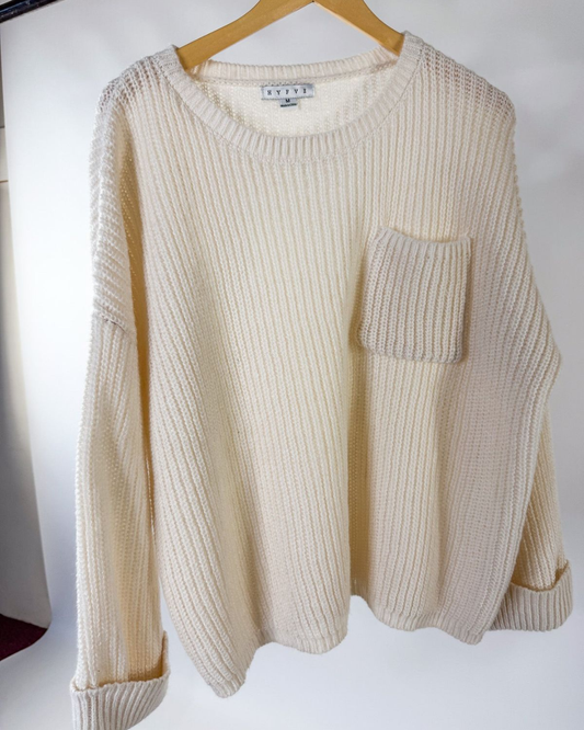 Oversized Casual Ribbed Knit Sweater