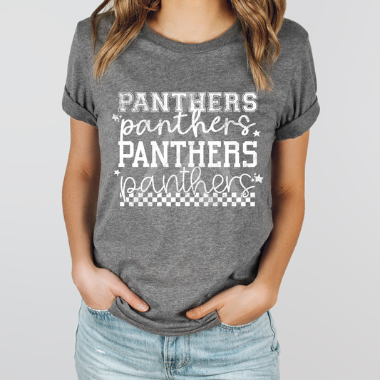 Stacked Grunge Mascots- Panthers