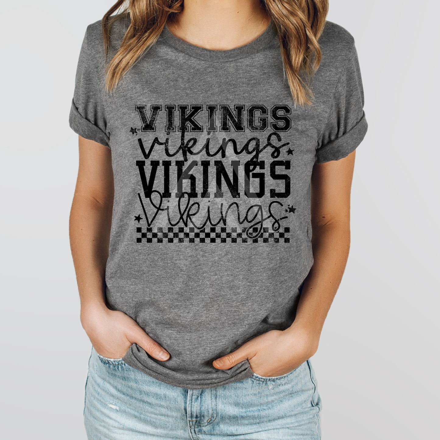 Stacked Grunge Mascots- Vikings
