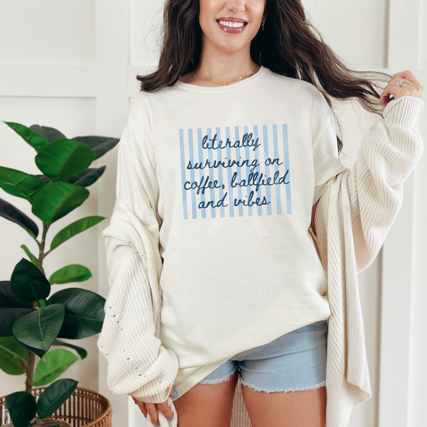 Vintage Stripe Coffee Ballfield Vibes