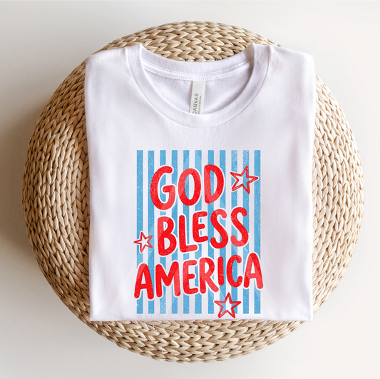 Vintage Stripe God Bless America