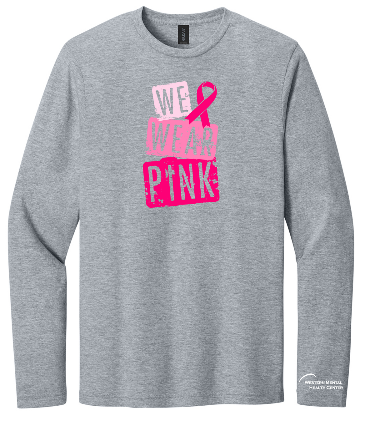 WMH-We Wear Pink Long Sleeve-Gildan 64400