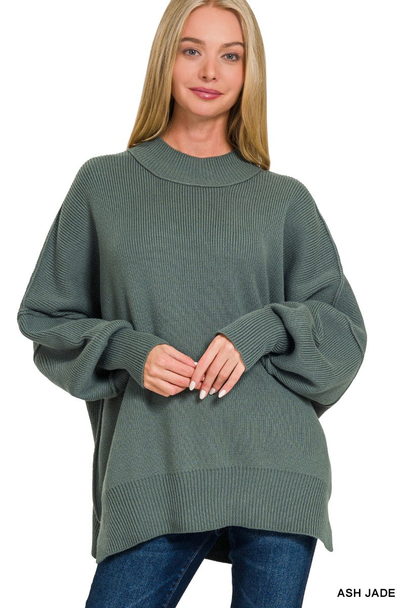 Side Slit Oversized Sweater