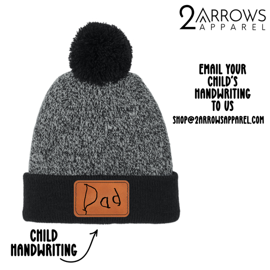 Custom Handwriting Pom Beanie
